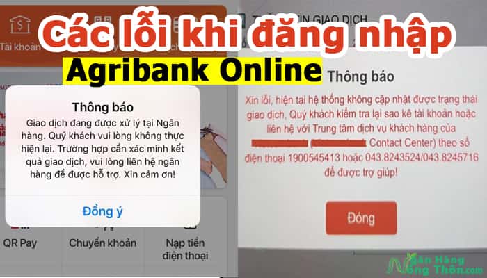 App Agribank e-mobile banking bị lỗi không nhận/chuyển được tiền