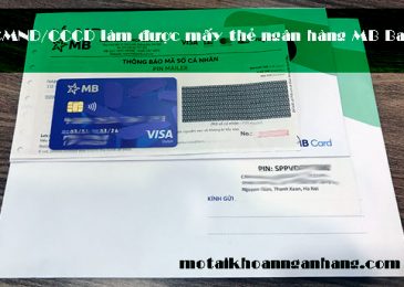 1 CMND/CCCD làm được mấy thẻ ngân hàng MB Bank