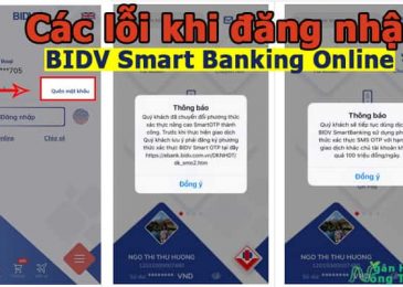 Bidv Smart Banking bị lỗi đăng nhập, lỗi chuyển tiền