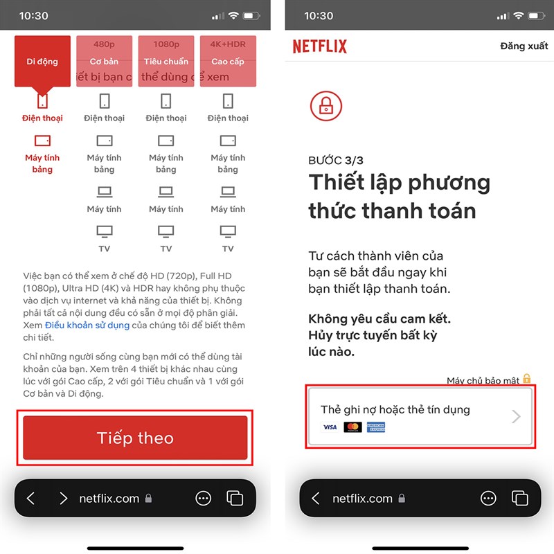 Đăng ký tài khoản Netflix