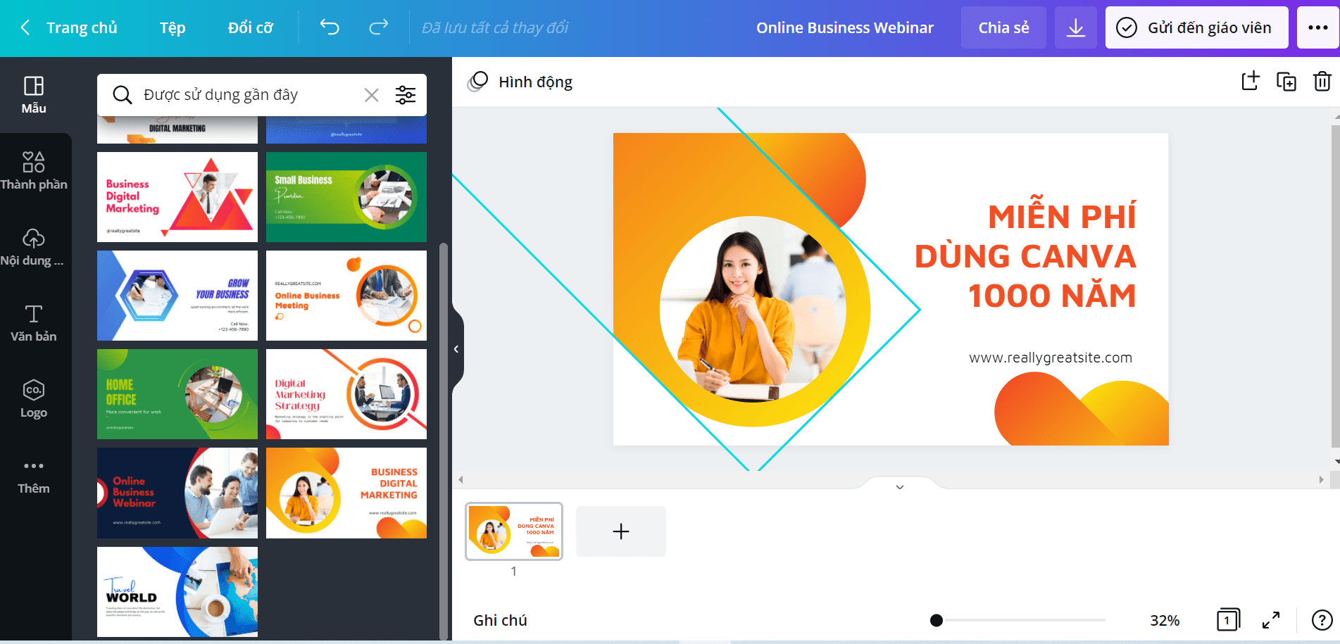 Share tài khoản Canva Pro miễn phí trọn đời