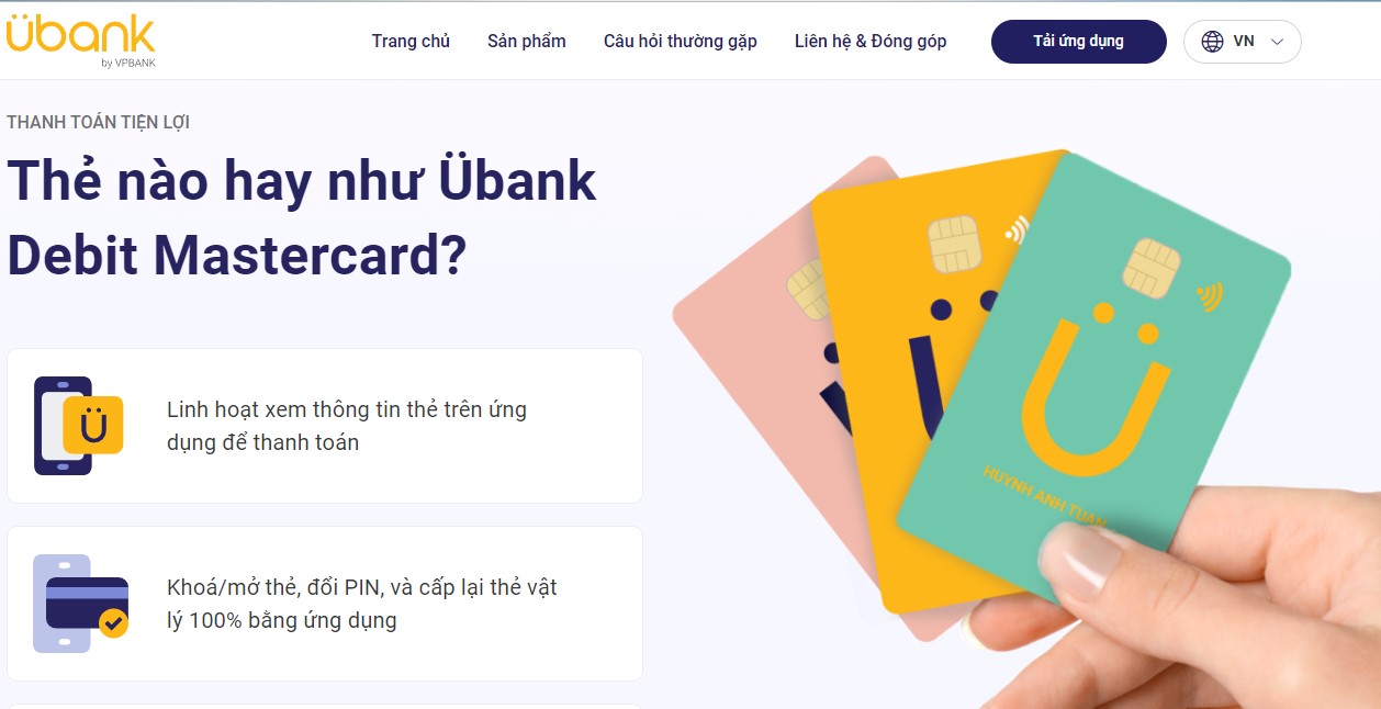Thẻ Übank có tác dụng gì