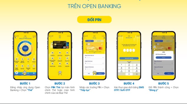 Cách đổi mã pin Nam Á Bank trên điện thoại