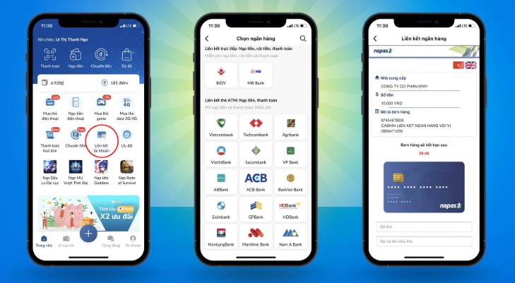 Cách liên kết 9Pay với ngân hàng