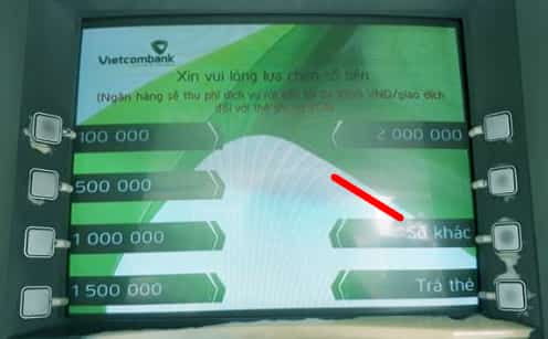Cách rút tiền tại cây ATM bằng thẻ Visa Vietcombank
