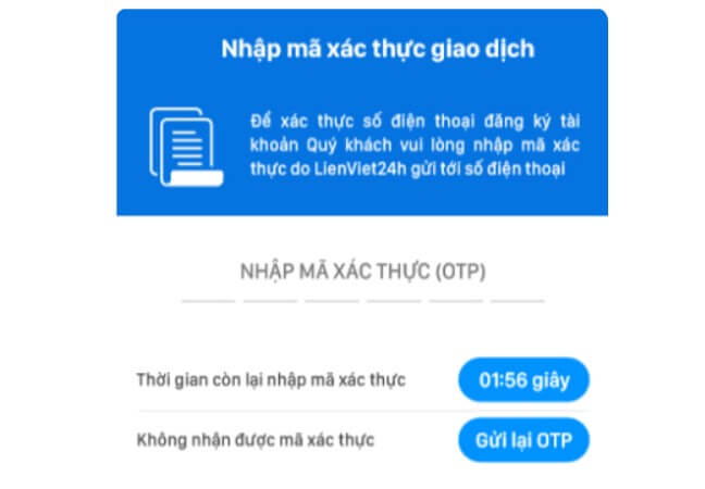 mở tài khoản Liên Việt Post Bank Online