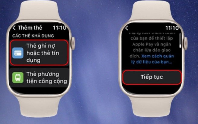 Cách add thẻ vào Apple Wallet trên Apple Watch