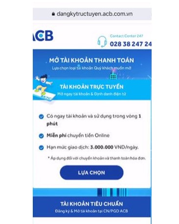 Cách đổi số tài khoản ACB 2,3,4, 6,7 số nhanh nhất trên điện thoại