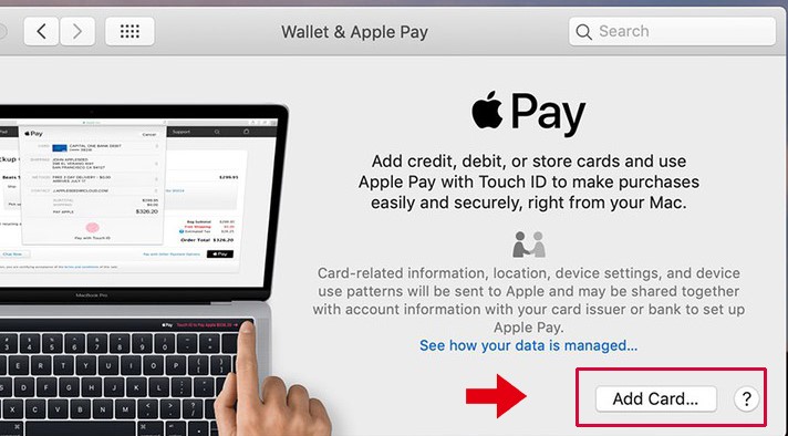 Cách thêm thẻ vào Apple Wallet trên Macbook