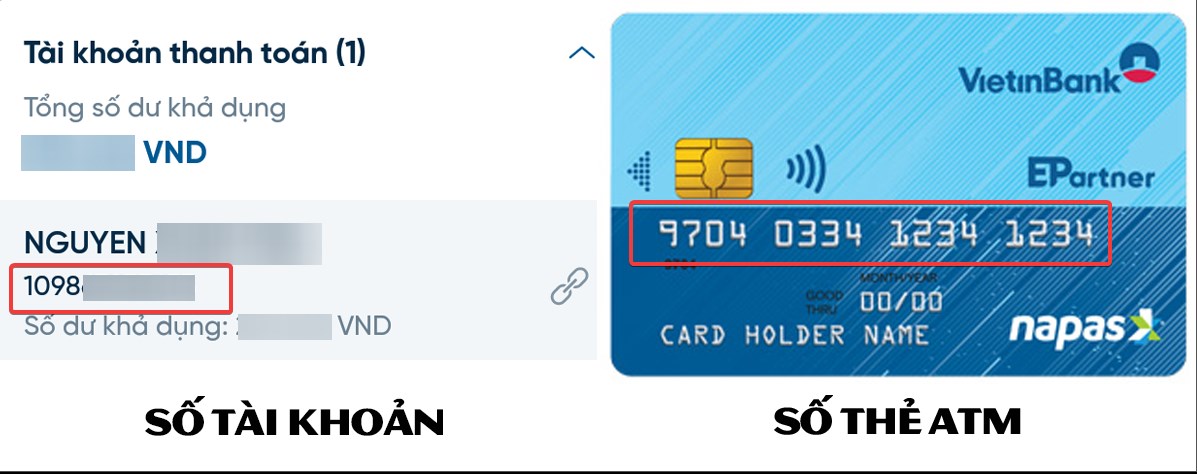 Chủ tài khoản cần làm gì khi mất 8 số cuối thẻ ATM Vietinbank