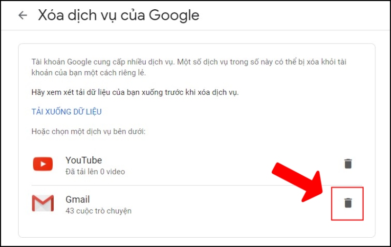 Cách hủy tài khoản Gmail trên máy tính