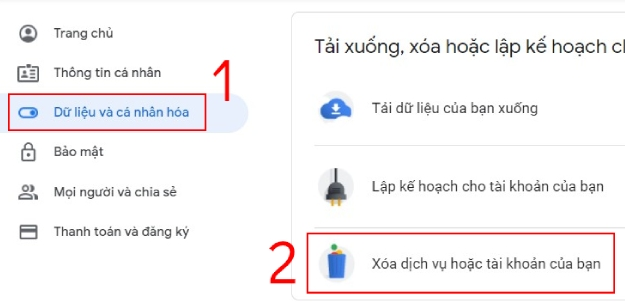 Cách xóa các tài khoản Gmail